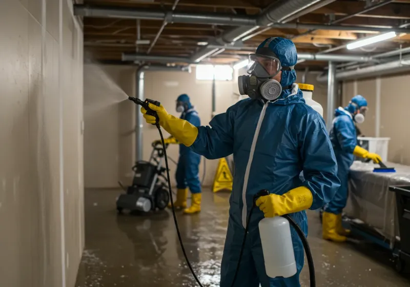 Basement Sanitization and Antimicrobial Treatment process in Sparta, GA